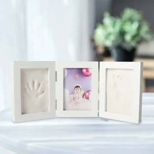 Baby Handprint Footprint Photo Frame with Clay Kits Baby Boy Girl DIY Souvenirs Toys Gifts Baby Stuff Home Decoration